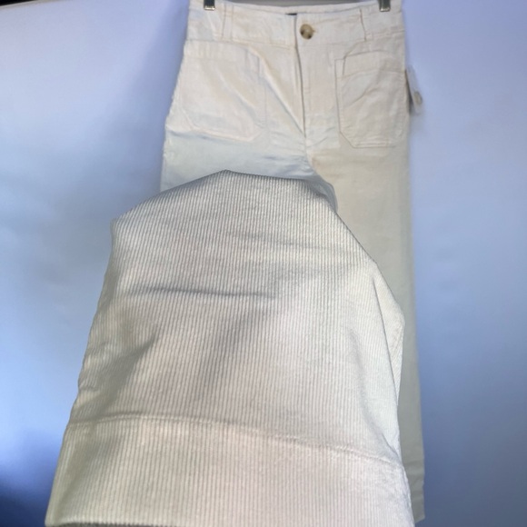 NWT Anthropologie Maeve The Colette Cropped Wide-Leg Corduroy Pants - Picture 9 of 16